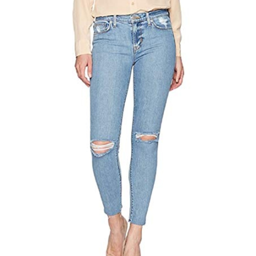 Hudson Nico Mid-rise Jeans with Distressed Hem